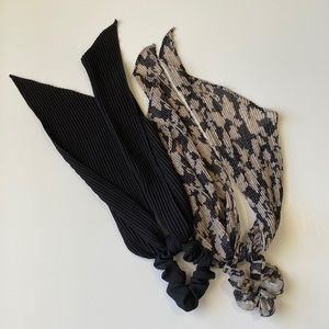 Anthropologie Ribbon Hair Tie Scrunchie Set